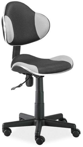 CASARREDO Kancelárska stolička Q-G2 čierna / šedá